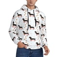 thumbnail image 2 of Salouo Dachshund On A Skateboard Pattern Men's Fall Hoodie Sweatshirt,Sport Hoodie with Pockets for Men Pullover Casual Hooded Sweatshirt-Small, 2 of 7