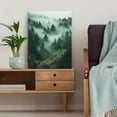 thumbnail image 5 of Qisvanset 12x16 Inch Foggy Forest Landscape Canvas Wall Art, Tree Nature Horizontal Home Wall Decor, 5 of 5