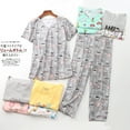thumbnail image 2 of Pajamas women's summer short sleeves plus fat thin women's home clothes set lovely and fresh, 2 of 5