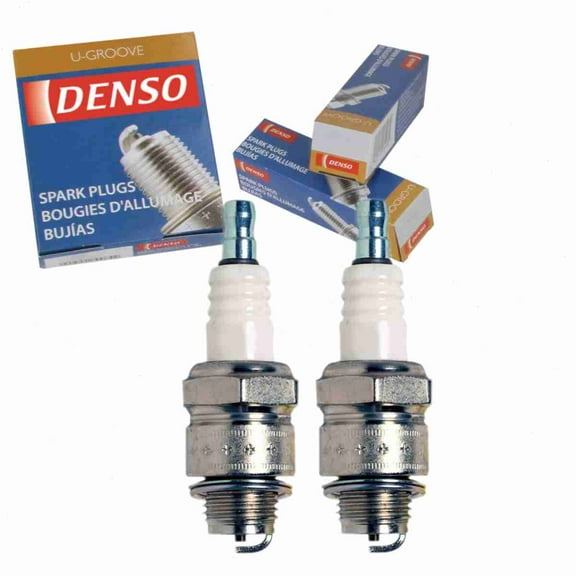 2 pc DENSO 6014 Standard U-Groove Spark Plugs for W14LM-U Ignition Wire Secondary