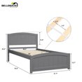 thumbnail image 3 of Bellemave Twin Wood Platform Bed  Gray, 3 of 8