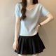 thumbnail image 1 of mfyjkho Tops Deportivos Para Mujer, Top/Camiseta De Verano De Moda Para Mujer Con Cuello En V, Color Liso, Manga Corta Tops Para Hacer Ejercicio Para Mujer M, 1 of 4