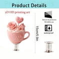 thumbnail image 2 of Romantic Acrylic Tea Cup Rocking Ornament with Roses - Perfect Gift for Lovers, Anniversaries & Valentine's Day, 2 of 6