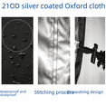 thumbnail image 4 of 7/8/9ft Pool Table Cover Furniture Rain Cover UV Silver Pool Table Cover, Pool Table Waterproof Cover Snooker Pool Table, 4 of 5
