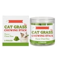 thumbnail image 5 of Cat Grass Chewing Stick With Freeze-Dried Treat, 5Pcs Natural Teething Toy For Cats, Durable Hairball & Teeth Cleaning, Boredom Relief, 9.8Cm Size, 5 of 9