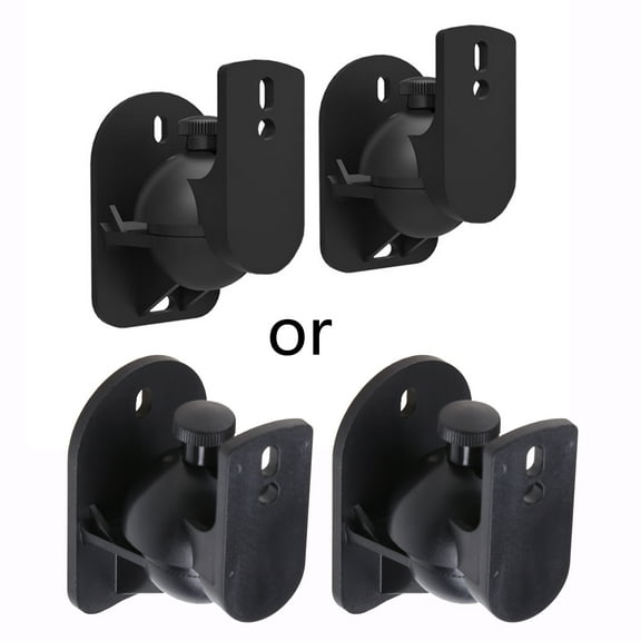 Jesscasday Universal Surround Small Satellite Ceiling Speaker Brackets 1Set Black Soundbar Wall mounting Brackets for Speakers