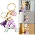 thumbnail image 4 of LYMAYTER Cute Pink Tassel Mug Accessory Initial Letter Charm Keychain - with Tassel, Heart - shaped Sequins, 4 of 7