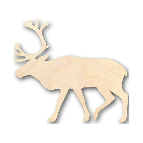 Unfinished Wood Reindeer Shape - Animal - Wildlife - Craft - up to 46" DIY 8" / 1/4"