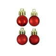 thumbnail image 1 of Northlight Boules de Noël Incassables 4 Finitions - 1.25 Pouces (30mm) - Rouge - 18ct, 1 of 1