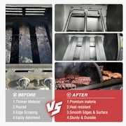 Grill Parts for Oklahoma Joe's Longhorn Combo 3-Burner Charcoal/Gas Smoker,Heat Plate Shield and Burner for Oklahoma Joes