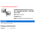thumbnail image 2 of Headlight Mounting Panel Set 2 Piece Set - Compatible with 2001 - 2006 GMC Sierra 3500 2002 2003 2004 2005, 2 of 2