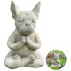 thumbnail image 1 of Estatua de Buda con forma de perro de yoga zen, pose de oración coleccionable para decoraciones de jardín zen al aire libre, figura de bulldog sentado de meditación tallada a mano (8 x 10 x 15 cm), 1 of 5