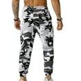thumbnail image 3 of Labakihah Sweatpants for Men Men's Casual Camouflage Jogging Elastic Mid-Waist Sweatpants with Pocket White, 3 of 8