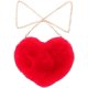 thumbnail image 1 of Monedero para teléfono móvil Bolso bandolera en forma de corazón de felpa con cadena Lindo bolso de hombro esponjoso para mujeres Damas Ormromra HMHZ853-5, 1 of 9