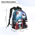 thumbnail image 2 of Goofa The Nightmare Before Christmas Pattern Casual Backpack – School Backpack Lightweight & Ergonomic Design, Water-Resistant, Spacious & Comfortable, Travel, 2 of 6