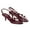 Burgundy, variant on YDN Women Crisscross Strap Open Toe Sandals Buckled Thin Strap Kitten Low Heels Party Night Club Dressy Shoes Size 7 Brown