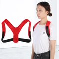 thumbnail image 4 of Corrector De Postura De Espalda Para Hombres Y Mujeres Cinturón De Soporte De Hombro Con Correas Ajustables (Rojo) Scienceny AF000331-00, 4 of 6