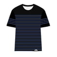 thumbnail image 6 of Vmvidoty Women's Summer Tops Dressy Casual Short Crew Neck Striped Shirts Blue S, 6 of 6