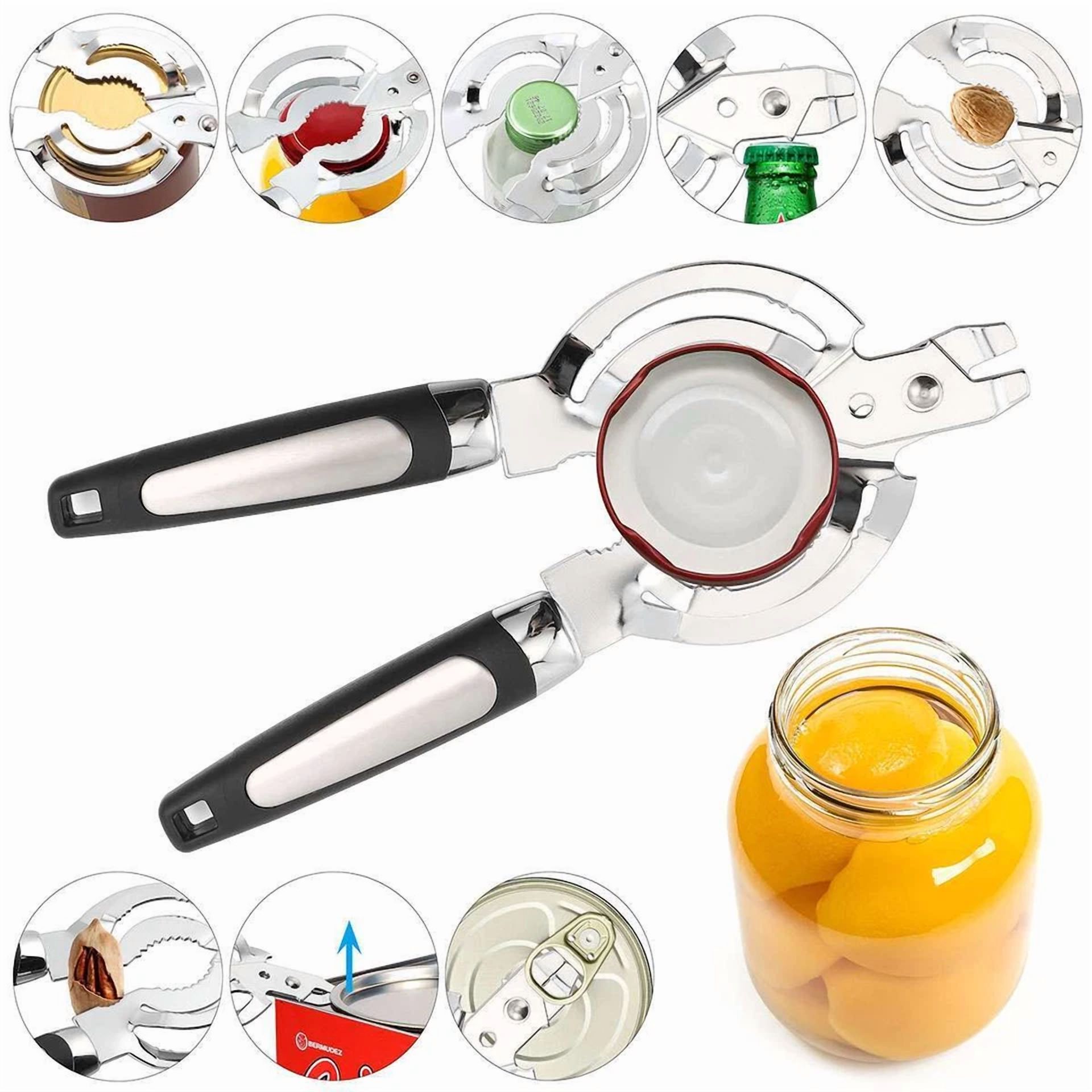 Adjustable Can Opener Jar Lid Bottle Remover Tool Stainless Steel Twist Off Grip