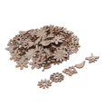 thumbnail image 4 of 100Pcs Wood Cutout Slices Unpainted Shaped Embellishments Crafts, 4 of 8