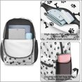 thumbnail image 4 of Dog Paw Print and Bone White Pattern 17" Waterproof Oxford School Backpacks for Teens, S-Shape Padded Straps, for School, Travel, Hiking, Camping, 4 of 5