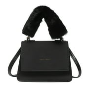 Ericealice Fashion Scrub PU Shoulder Crossbody Bag Women Plush Solid Top-handle Totes