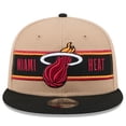 thumbnail image 2 of Men's New Era Tan/Black Miami Heat 2024 NBA Draft 9FIFTY Snapback Hat, 2 of 6