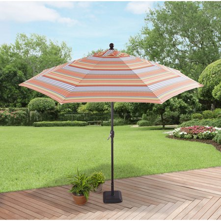 Better Homes And Gardens 9 Market Umbrella Bright Stripe Walmart Com Walmart Com