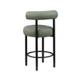 thumbnail image 6 of Meridian Furniture Bordeaux Green Vegan Leather Counter Stool (Set of 2), 6 of 10