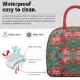 thumbnail image 3 of Lunch Bag Lunch Box for Women Reusable Insulated Lunch Cooler Bags,Large Capacity for Work Travel Picnic,Water-Resistant Pioneer Colorful Floral Lunch Tote Bag Gifts for Woman Mom Red, 3 of 6