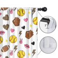 thumbnail image 4 of Blackout Kids Curtains,Colorful Softball and Fashion Icons Pattern Childrens Insulated Curtains Set Of 2,Bedroom Essentials,Toddler Room Decor 52"x63", 4 of 5