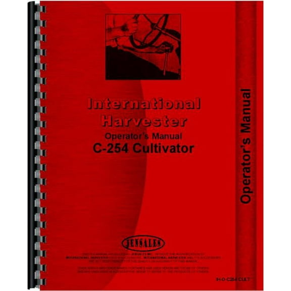 International Harvester C254 Cultivator Operators Manual