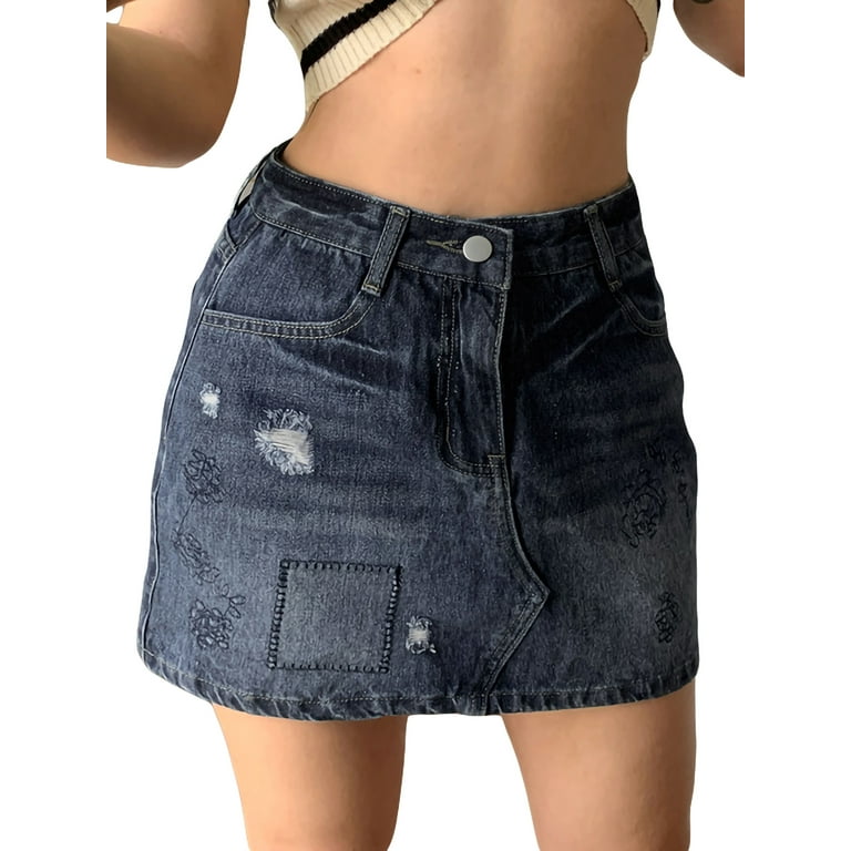 Navy blue skirt clearance 90s