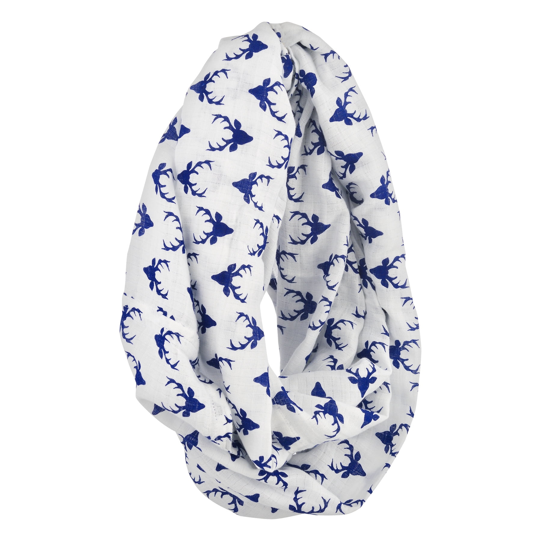 Bacati Muslin Nursing Scarf, Tribal Navy Buck