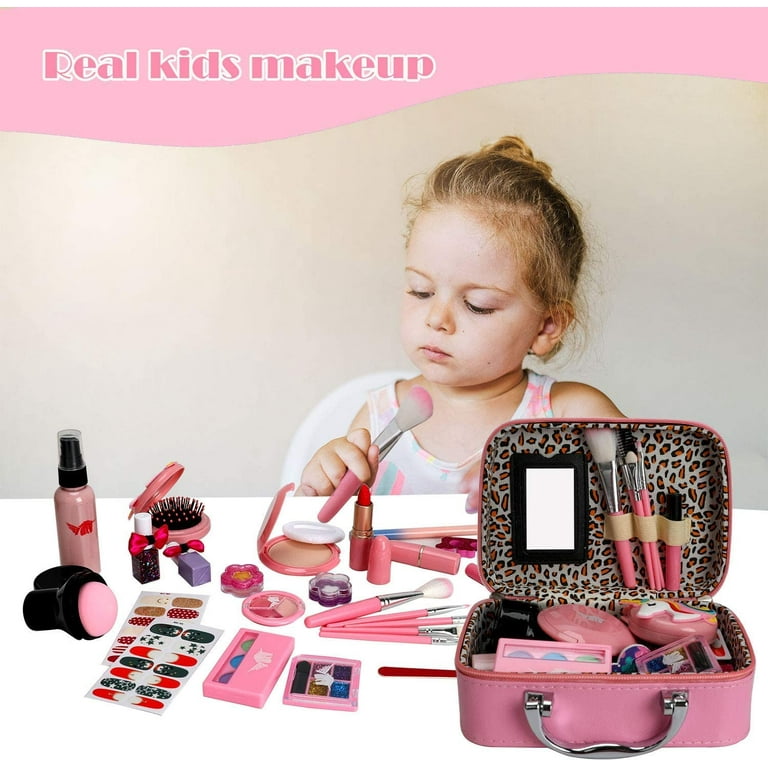 Flybay Kids Makeup Kit for Girls, Washable Makeup Set for Girl, Real Play  Makeup Toys, Pretend Makeup Kit Girls Gift Toys with Cute Cosmetic Case for  5 6 7 8 Years Old Girls. 