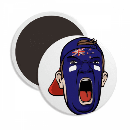 

New Zealand Makeup Screang Cap Round Ceracs Fridge Magnet Keepsake Decoration