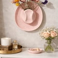 thumbnail image 2 of Ceramic Cowboy Hat Hanging Vase 1pc, Pink Hanging Wall Planter for Artificial Flowers, Rustic Farmhouse Home Decor for Bathroom Living Room, Office, and Home Decor, 2 of 7