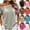 #01 Gray, variant on Sheer Mesh Tops for Women One Shoulder Short Sleeve Blouses Summer Light Thin Beach Vacation Cover Up Tops,S,Black