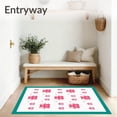 thumbnail image 3 of ODIKA 6'x9' Machine Washable Non-Slip Area Rug, Magical Snowy Village Bathroom Package With Nostalgic Artistry High Traffic Rug, Red, 626949, 3 of 5