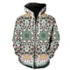 thumbnail image 1 of Sudadera con capucha estilo nacional retro para hombre, estilo hip hop, con cremallera, estampado 3D, unisex, divertida y de gran tamaño, con capucha., 1 of 6