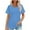 Sky Blue-03, variant on Mittory Women's Short Sleeve Tunic Tops Pleated Crew Neck Summer Blouses Dressy Casual Loose T Shirts