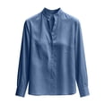 thumbnail image 7 of Vetsdori Long Sleeve Shirts for Women Work Henley Button down Business Blouses Blusas Casual,Ladies Tops, 7 of 7