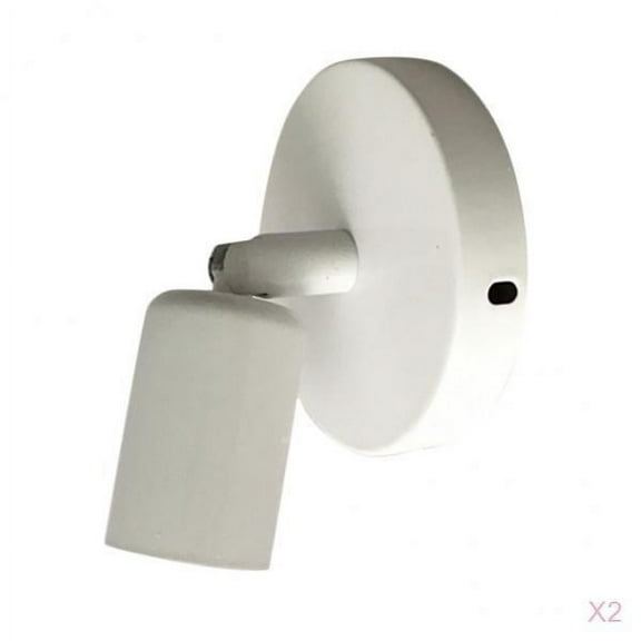 2pcs E27 Wall Screw Base Round Light Bulb Socket lder White 110-240V