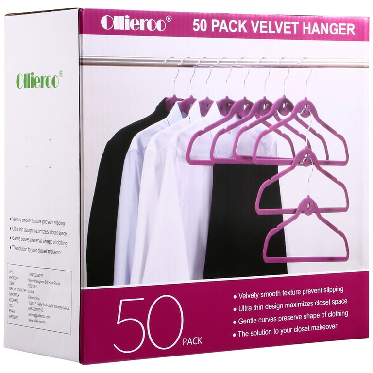 Hanger Sets Heavy Duty Velvet Hangers 50 Pack-Non Slip &Ultra Thin