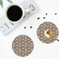 thumbnail image 4 of Zufioo Raccoon Print Leather Coaster Set, Decorative PVC Coasters 4-pack - Scald and Stain-resistant, Suitable for Home, Cafes, Restaurants-Round Shape, 4 of 6