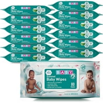 MED PRIDE Scented Baby Wipes Alcohol Free Wet Wipes with Aloe Vera & Vitamin E, 12-Pack x 80 Wipes