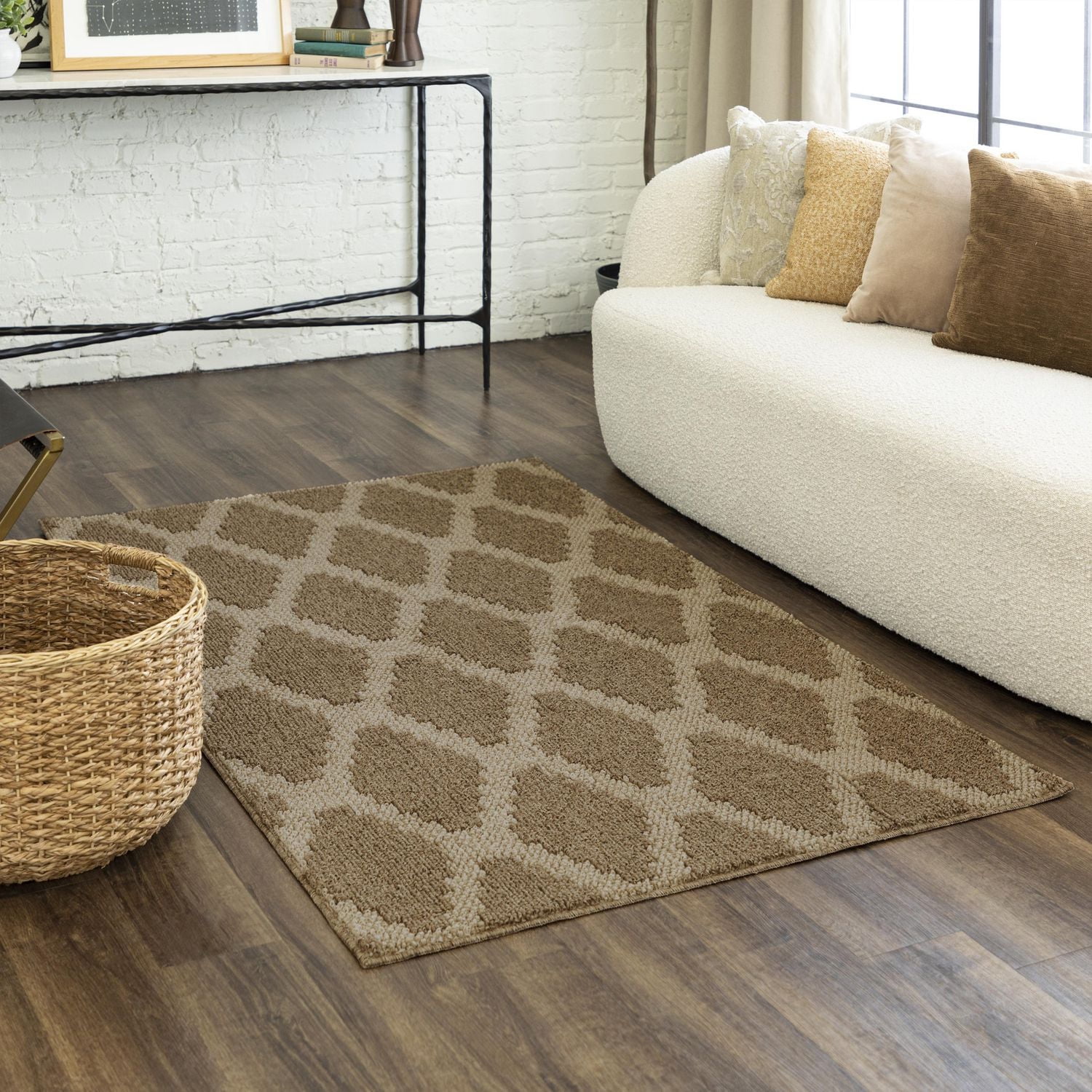 Mohawk Home Prism Praline/Tan Tufted Polyester Area Rug