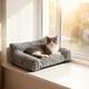 thumbnail image 5 of Cama para perros y gatos con forro de piel de conejo | Cojín suave y acogedor para sofá para mascotas para todo tipo de clima | Calidez invernal | Material transpirable | 50 x 30 x 20 cm | Gris,, 5 of 6