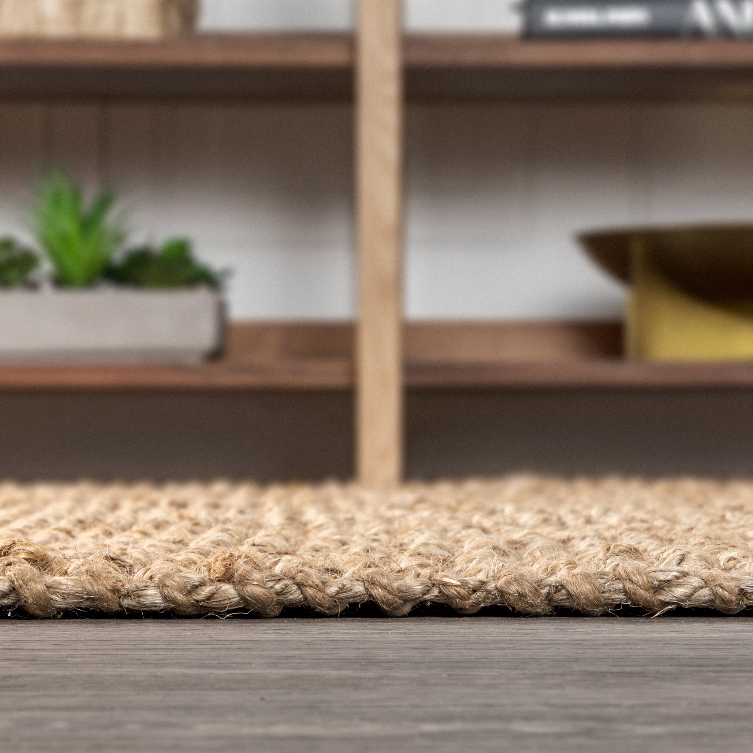 JONATHAN Y NATURAL FIBER 2 x 18 Runner Rug, Pata Hand Woven Chunky Jute - Natural, NRF102A-218