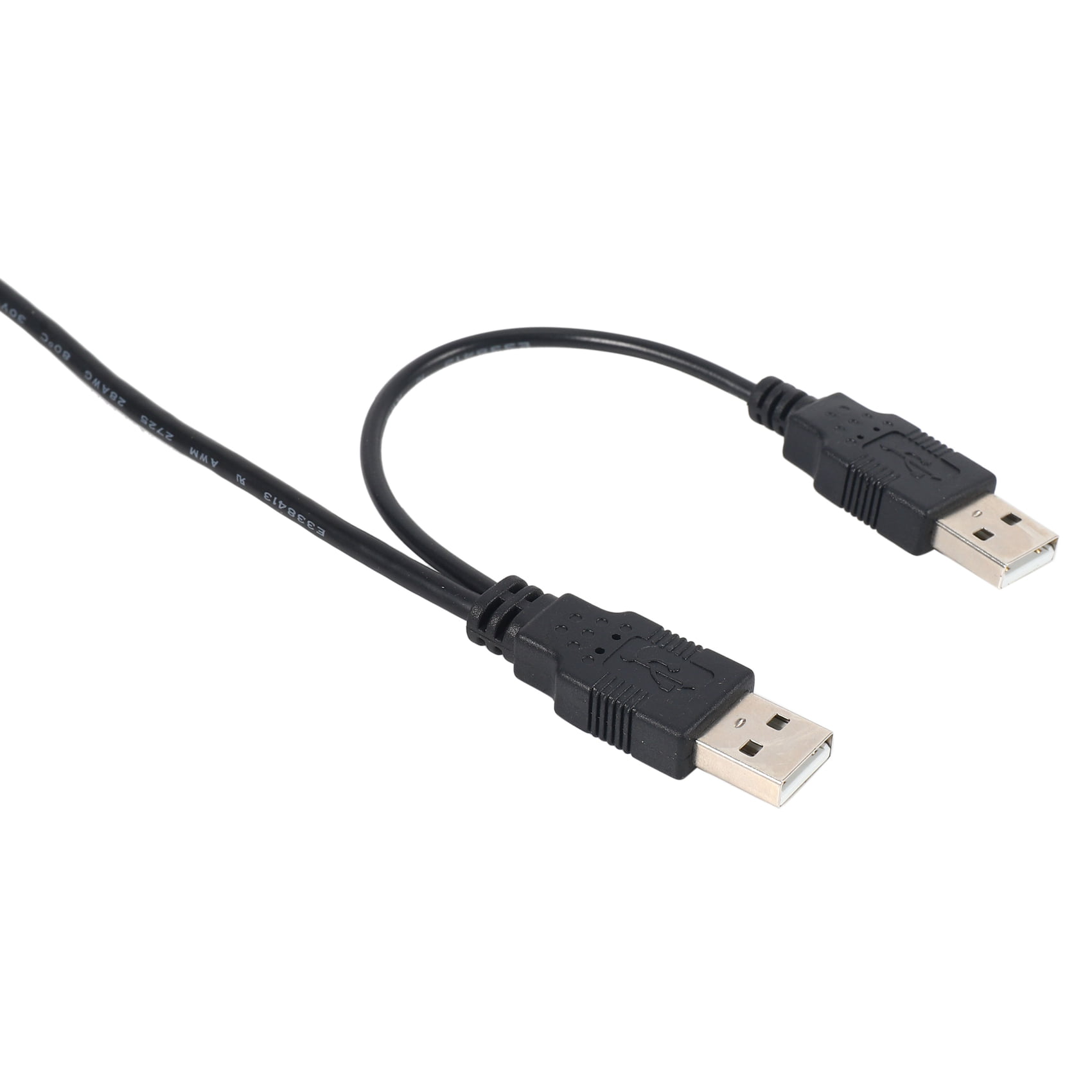 cablecc Câble Y double USB 2.0 mâle vers B mâle standard 80 cm pour  imprimante, scanner et disque dur externe